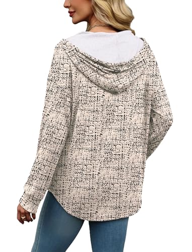 Image of Sampeel Hoodies for Women Trendy Fall Fashion 2025 V Neck Oversized Sweatshirt Plus Size Tops Clothes