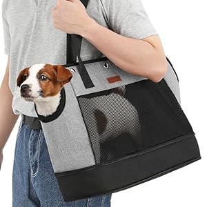 pecute Pet Carrier for Small Dogs and Cats Pet Tote Bag Expandable Cat Carrier with Mesh Window Portable Puppy Carrier for Outing