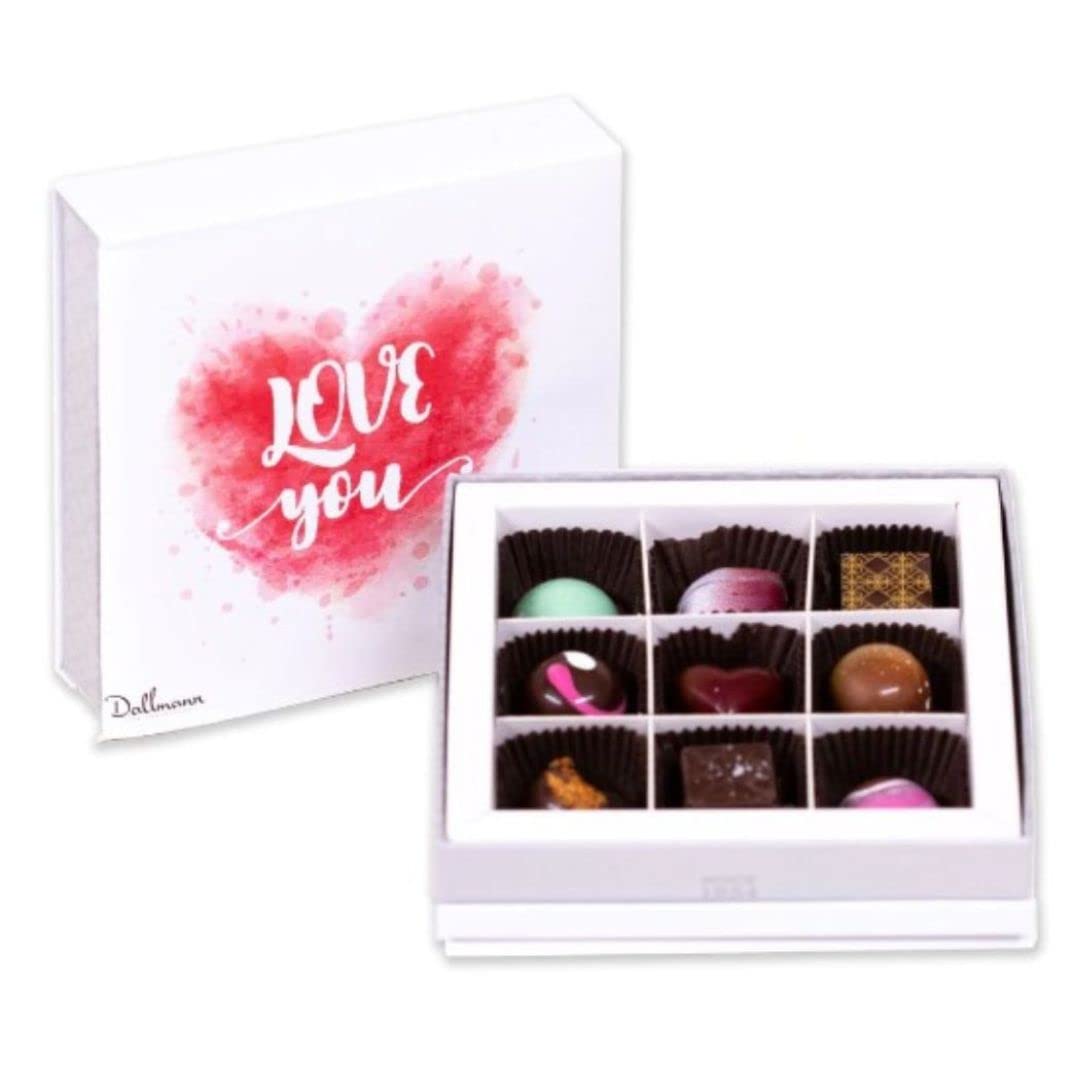 Dallmann ConfectionsMother's Day Vegan Chocolate Gift Box - Gourmet Chocolates Truffles - Mother's Day Chocolate Gift Set - Handcrafted With Assorted Delicious Flavours - 9 Pieces