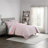 Waverly Traditions Vintage Speckle 3 Piece Quilted Pattern Bedding Set, King Bed Set with 2 Pillow Shams and Quilt, All Season and Machine Washable King Quilt Bedding Set, Coral Multi