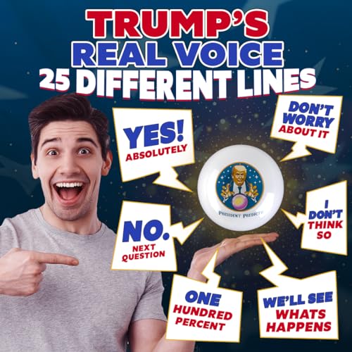 Our Friendly Forest 006542 Talking President Predicto - Donald Trump Fortune Teller Ball - Lights Up & Talks - Ask Yes Or No Question & Trump Speaks Answer, Funny, Halloween Games, Halloween Toys thumb #1
