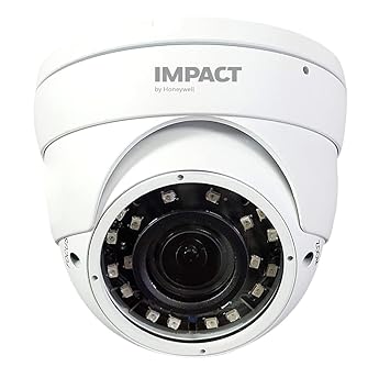 IMPACT by Honeywell 5MP Real time high Resolution Dome CCTV Camera I1/2.7? Progressive Scan Digital Image Sensor 2.8-12MM Vari Focal Lens Up to 30M IR Distance-White,I-HADC-5005PIV