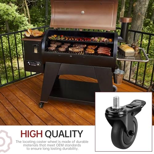 Image of Pellet Grill Locking Caster Wheel Replacement for Pit Boss Navigator 850 1150, Austin XL, Sportsman and Louisiana Grill