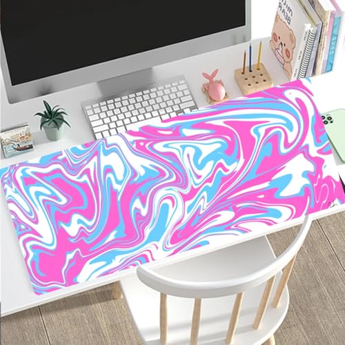 Image of Saco XXL Gaming Mouse Pad for PC - Large Desk Mat 900x400x3mm, Extended Non-Slip Rubber Base, Waterproof Surface, Fluid Design, Big Keyboard Mouse Pad for Office & Home Setup