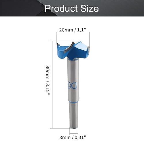 Miniatura 10 de Utoolmart Brocas Forstner de 0.945 in, broca de taladro para carpintería Brocas de perforación para puerta Ventana Bisagra Agujero Sierra Azul