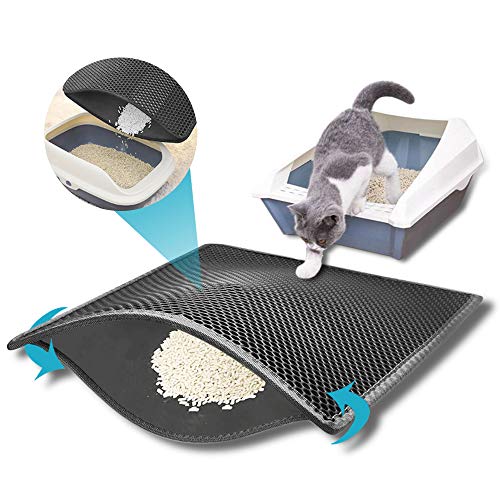 kaxionage Cat Litter Mat, Kitty Litter Mat,Honeycomb Double Layer Litter Trapping Mat Design,Waterproof