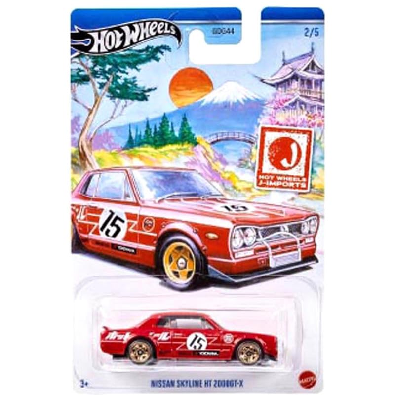 Hot Wheels Cars J-Imports Nissan Skyline HT 2000GT-X Ages 3 and Up