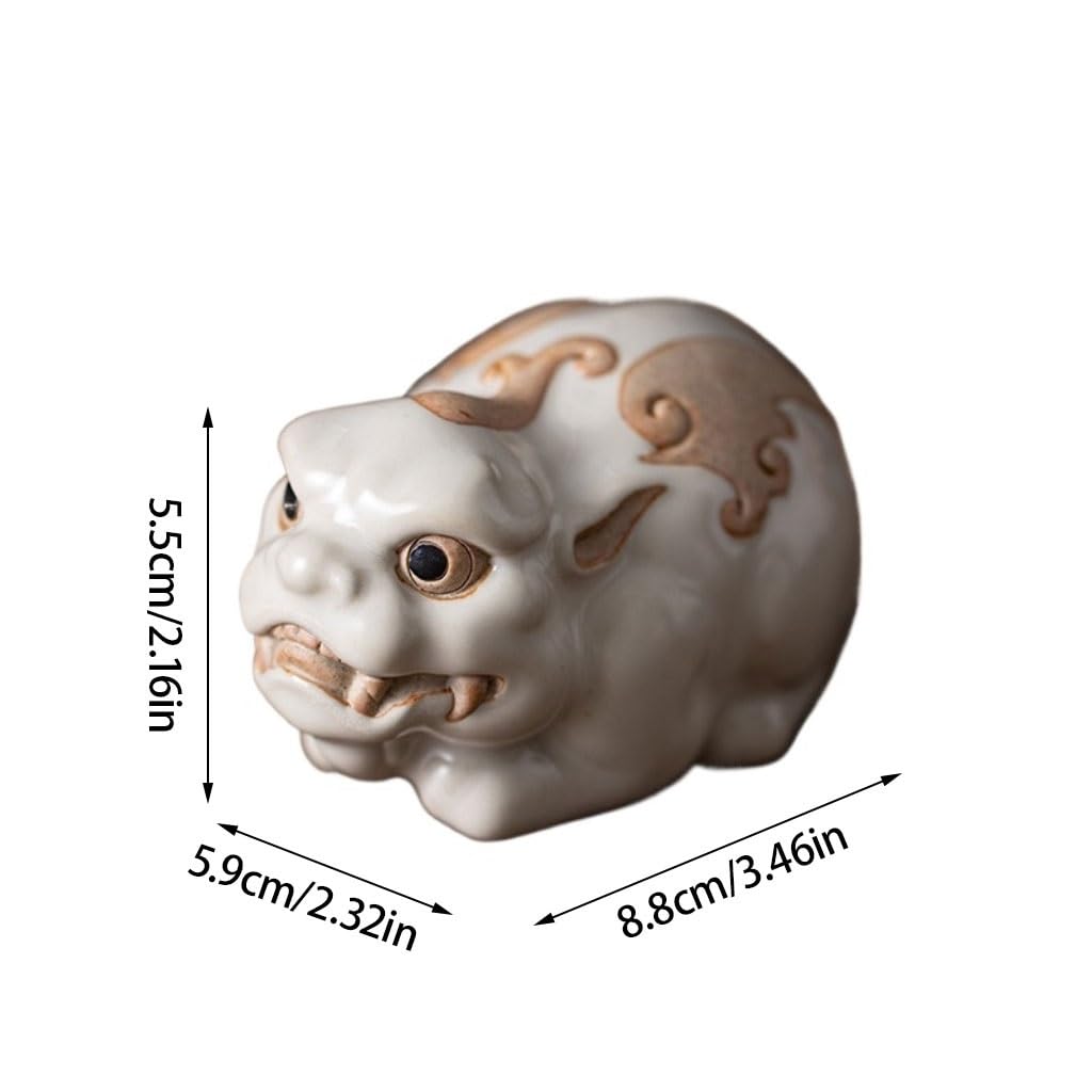 Mascota De Té La Parte Inferior de cerámica for Mascotas té Pixiu Puede Girar la decoración meditación for Muebles for el hogar Juego De Té Gongfu(B)