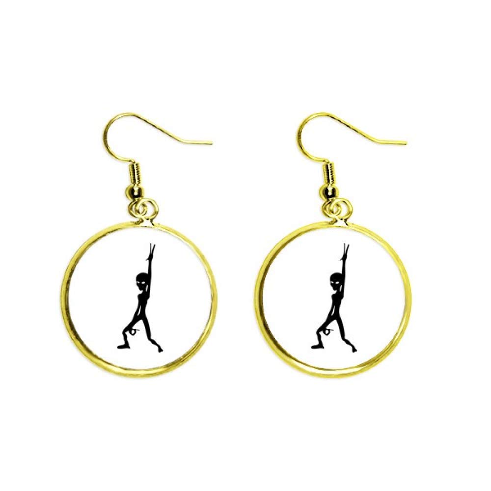 Pendientes de espacio universo alien mujer el regalo ideal dorado 2