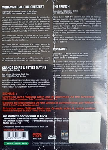 Coffret William Klein 3 DVD : Muhammad Ali the Greatest / Grands soirs et petits Matins / The French