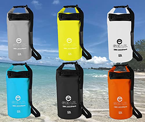 Enthusiast Gear Roll Top Insulated Backpack Cooler Dry Bag – Leak Proof, Collapsible, Waterproof With Padded Shoulder Strap - Perfect For Kayaking Fishing Beach Hiking -15L (Red) #TOP7