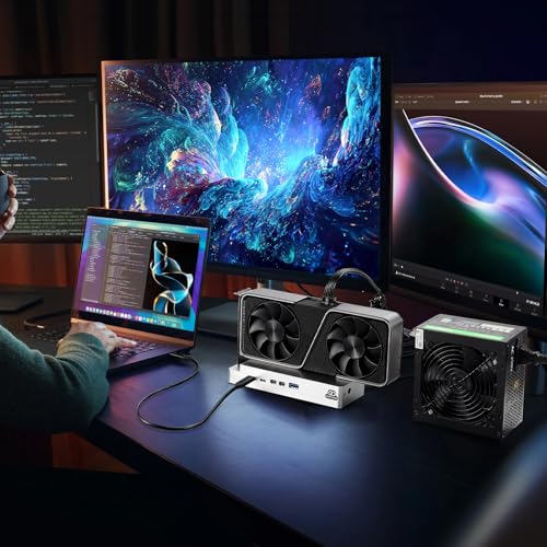 Image of Min eGPU Enclosure with Inter JHL7540 Compatible with Thunderbolt 3 /4 /USB4 and NVIDIA /AMD /PCIe,External GPU Dock Station with Mini DP1.4,Support PD 100W Charging,Daisy Chain and DC /ATX /SFX
