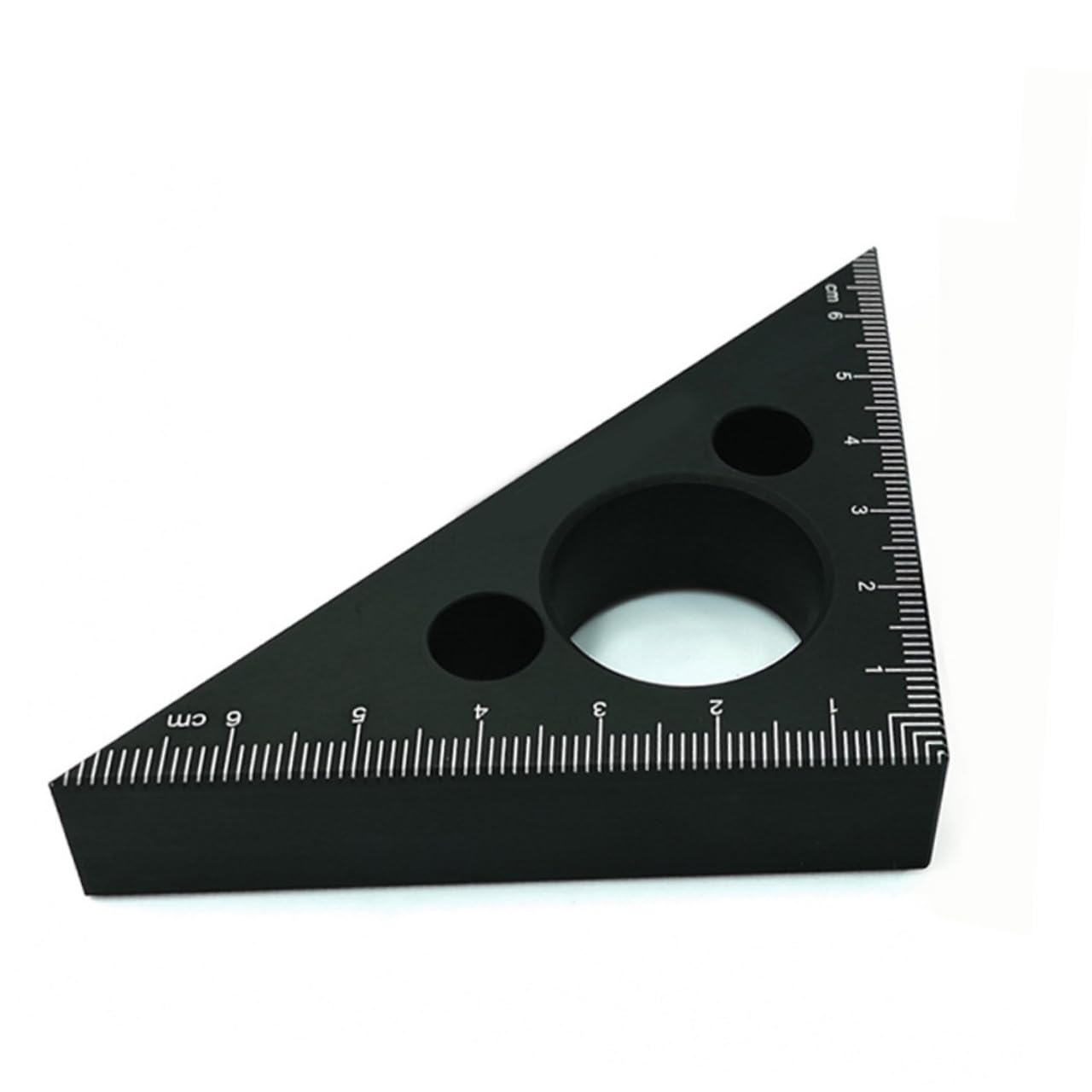 Aluminum Alloy Triangular Rule Height Gauge for Woodworking, Lightweight and Convenient to Carry, 45 Degree Carpenter Ruler for DIY and Home Use, Sturdy Black Woodworking Measuring