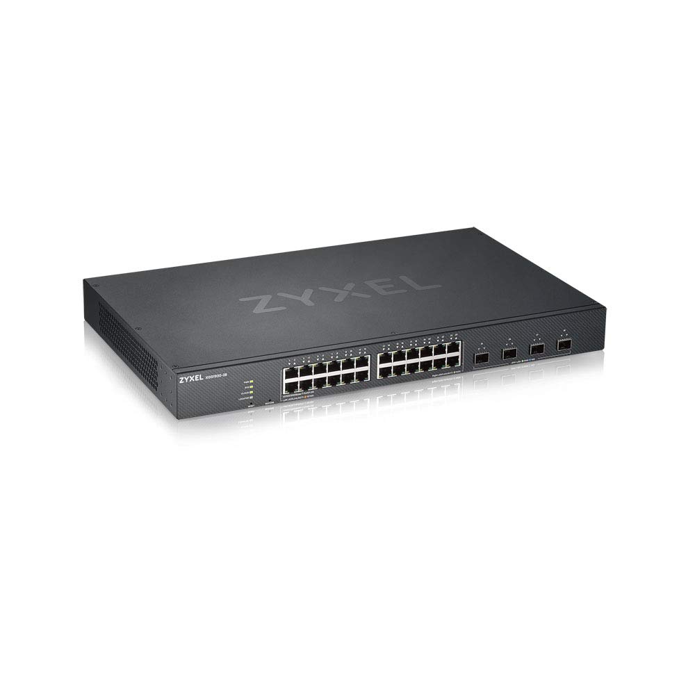 Zyxel Switch Ethernet intelligent administrable, 24 ports Gigabit, 4 slots SFP+ 10G et mode Cloud hybride [XGS1930-28]