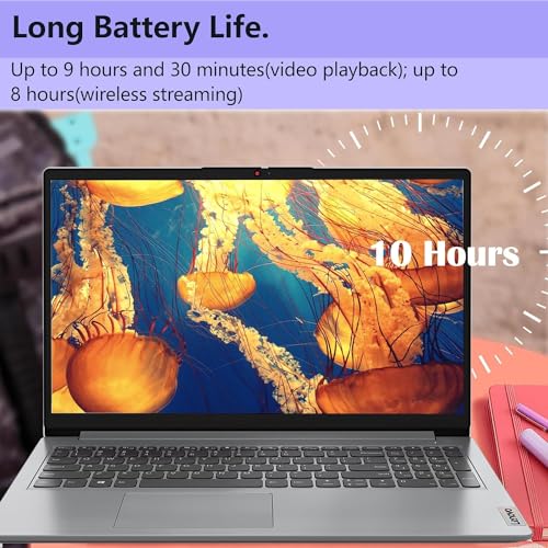 Image of Lenovo IdeaPad 15.6-inch Laptop Computer - Anti-Glare FHD Display, i5-1235U Processor(beat i7-1135G7), 16GB RAM, 512GB SSD, 10H Long Battery Life, HD Webcam, Wi-Fi 6, Windows 11 Pro, with Laptop Stand