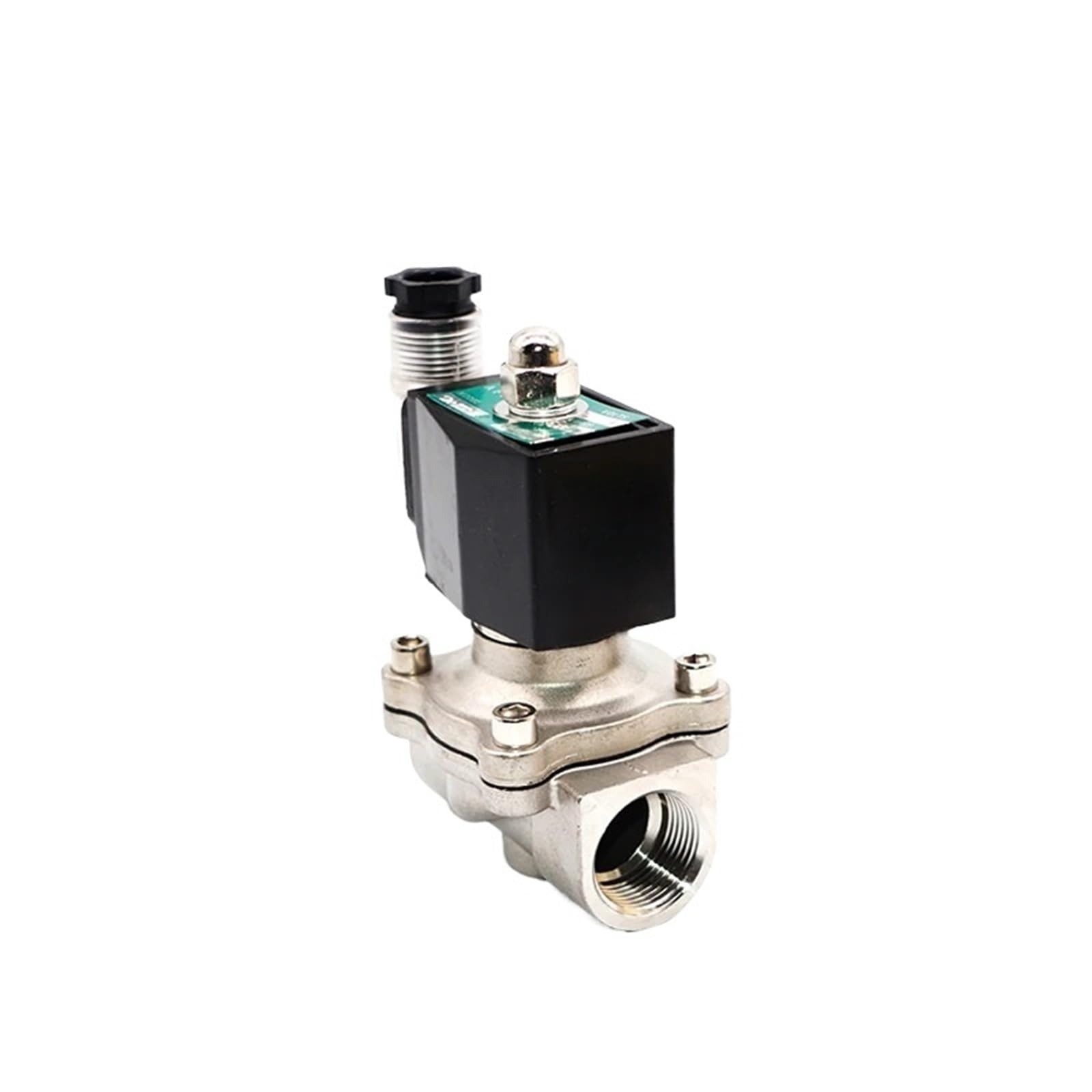 Elektryczny zawór elektromagnetyczny 1/2 12 V ze stali nierdzewnej do wody gazowej powietrza NPT BSP