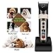 kiizon Dog Grooming Clippers 3-Speed Professional Rechargeable Cordless Pet Clippers&Hair Trimmer Tool Kit/Set for Thick Coats Cats with LED Screen Indication Intelligent Protection