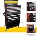 8 Drawers Tool chest High Capacity Tool Box, Tool Chest with Wheels and Lockable Drawers, Roller Movable Tool Storage Cabinet, Large Capacity Tool Box for Warehouse, Garage (Black-Toolbox)