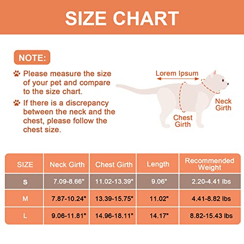 Image of Cat Recovery Suit, 1 Pack Soft Cotton Cat Wound Surgery Recovery Suit After Surgery Wear for Cats, S