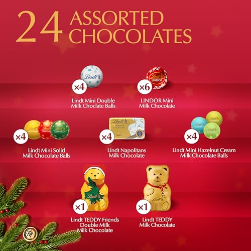 Lindt TEDDY Assorted Chocolate Candy Christmas Advent Calendar, 4.5 oz. - image 5