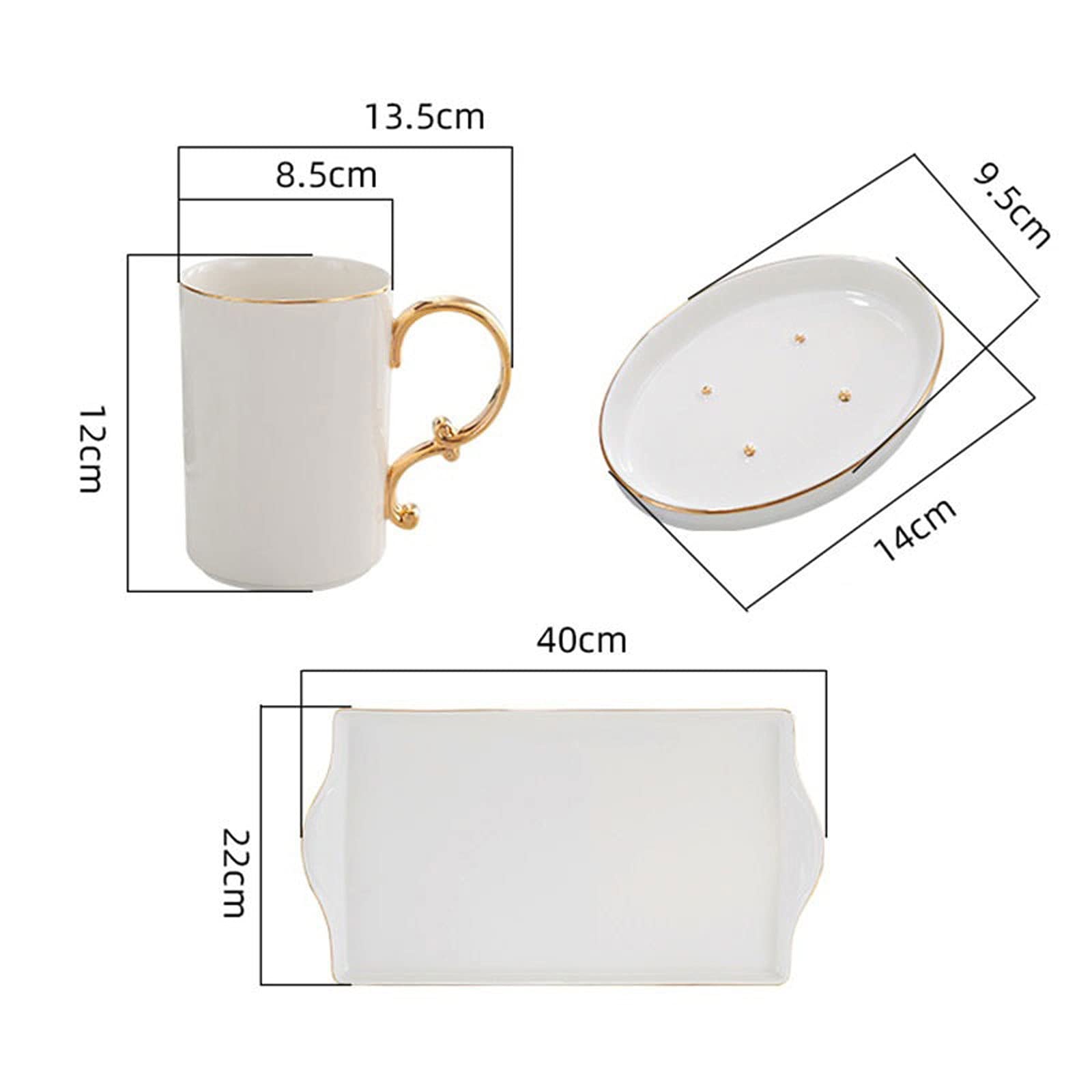 Seifenspender Moderne weiße 6-teilige Set Keramik Küche Seifenspender,für Home Hotel Badezimmer,Küche Hotel Badezimmerzubehör Lotionsspender
