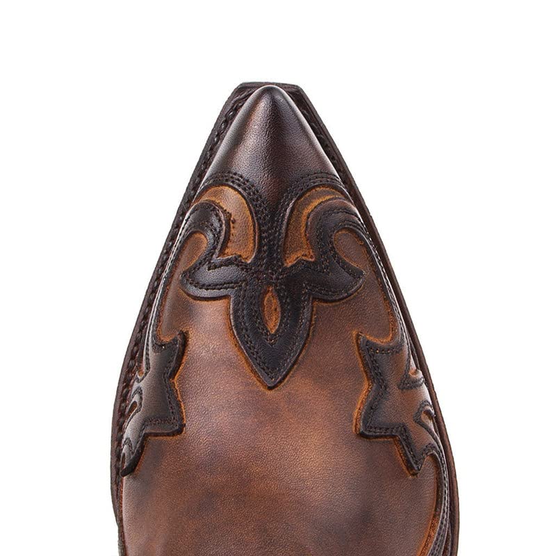 Western Cowboy Boots Breathable Casual Comfortable High top Embroidered Pointed Toe Stitched Oxford Boots4