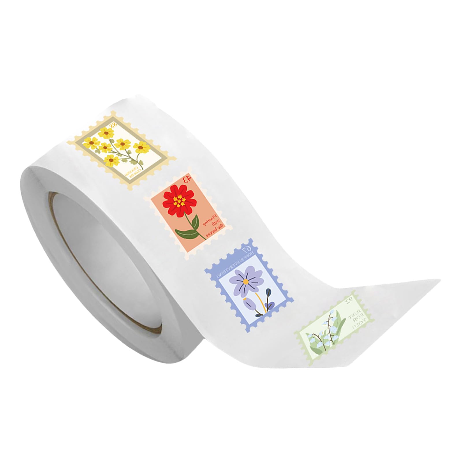 Decorative Sticker Decal Laptop Flower Stamp Gift Box Adhesive for Scrapbooking Journal Flower Stamp