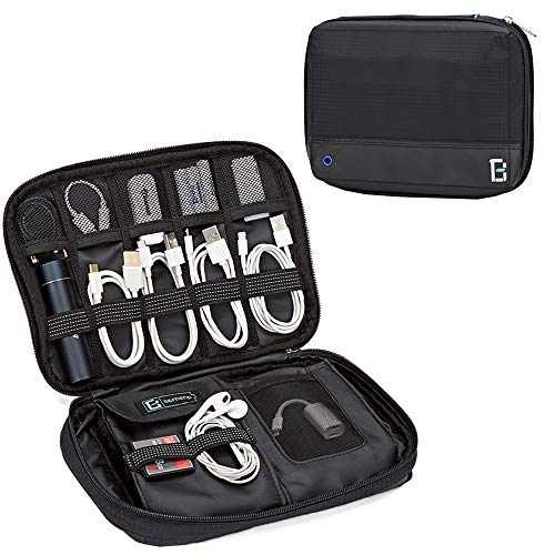 BGTREND Electronic Organizer, Small Travel Cable Bag Compatible with Power Bank, Adapter, USB