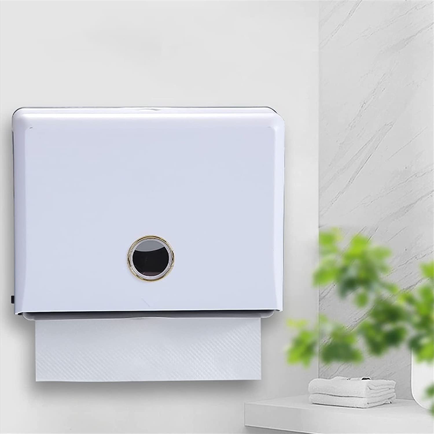 BKEKM Dispenser Salviette Dispenser di Asciugamani di Carta Commerciale Dispenser di Asciugamani a Parete di Grande capacità per Porta Asciugamani di Carta per Hotel Domestici Moda