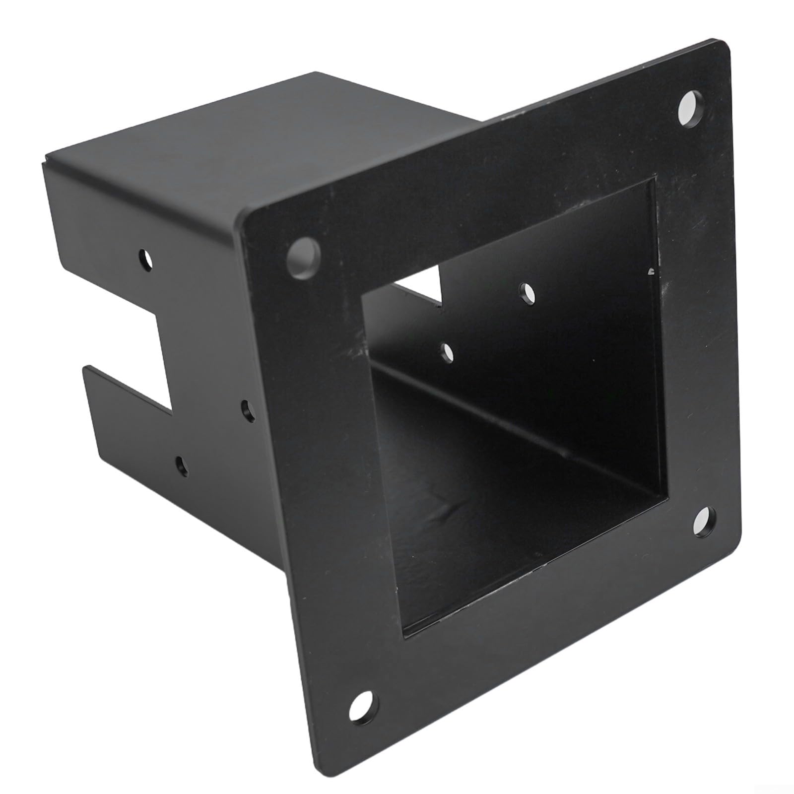 Staffa a T in acciaio resistente per pergola in legno (1 set) | Acciaio rivestito nero, adatto per legname secco 4x4, dritto e staffe a T, include viti, costruzione