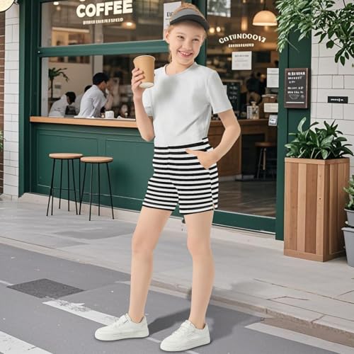 Girls' Shorts Kids' Summer Gym Sweat Sport Bottom with Pockets 7-15 Years3
