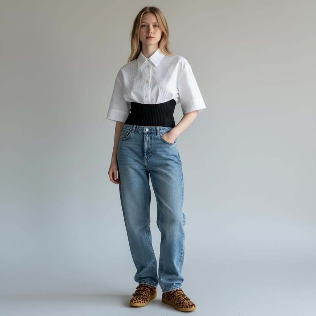 CUSHIONAIRE Bastion Vegan Hair Calf Leopard Print Casual Hook and Loop Closure Womens Sneakers – Lightweight Comfort with Non-Slip Rubber Sole - Image 3