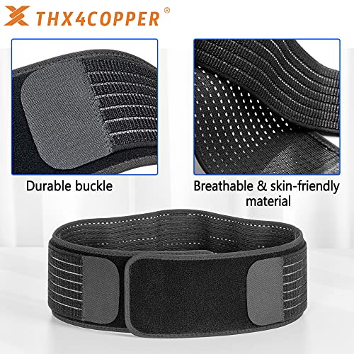 Image of Thx4COPPER Elastic Mesh Si Hip Belt, Compression Lower Back Support Brace, Anti-Slip Sacroiliac Joint Brace For Men /Women, Pain Relief For Sciatica, Pelvis, Lumbar, Nerve, Leg, Sacral, Sacrum - L