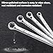 LEONTOOL 4Pcs E-Torx Wrench Set Double Box End Star Wrench Set, CR-V Steel E-Ring Spanner Set E6 E8 E10 E12 E14 E18 E20 E24 Extra Long Car Repair Tool, Silver