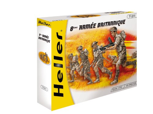 Heller 49609 figurine 8ème Armée Britannique pour maquette militaire historique