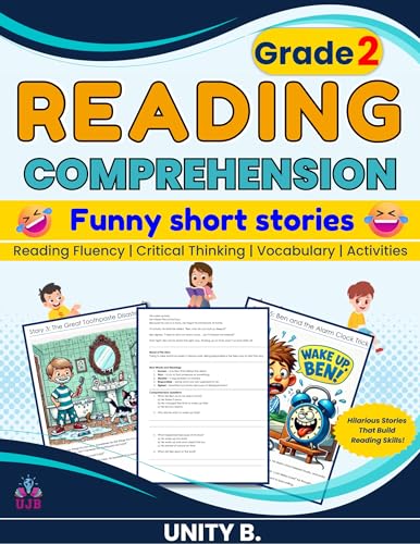 Funny short stories for reading comprehension Grade 2: Reading Book for 2nd graders (UJB Grammar Skills)