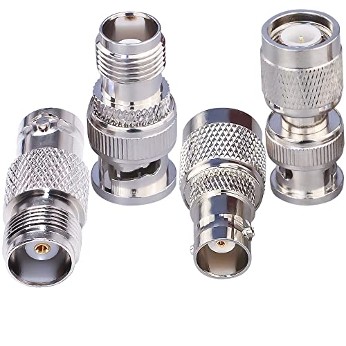 Set 4 adaptadores coaxiales TNC a BNC macho-hembra miniatura 6