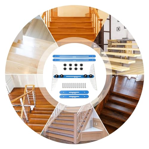Gabarit d'escalier multifonction réglable en alliage pour coupe de marche