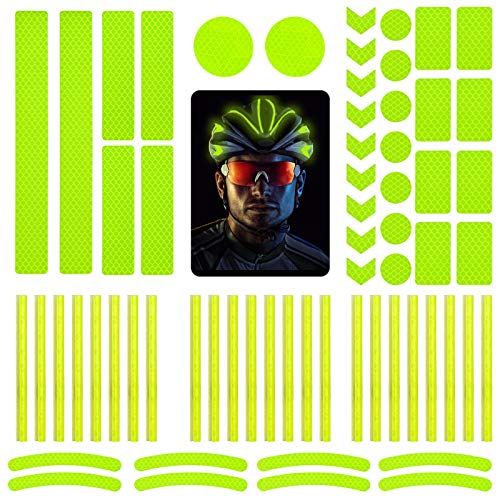 DONQL 64 Stück Reflektoraufkleber Set Reflektoren Aufkleber Sticker...