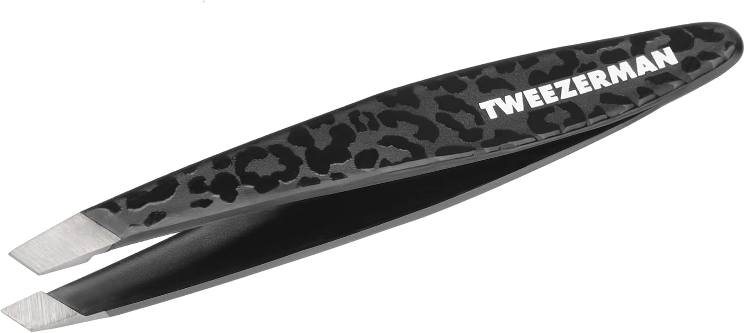 TweezermanBlack Leopard Mini Slant Tweezer