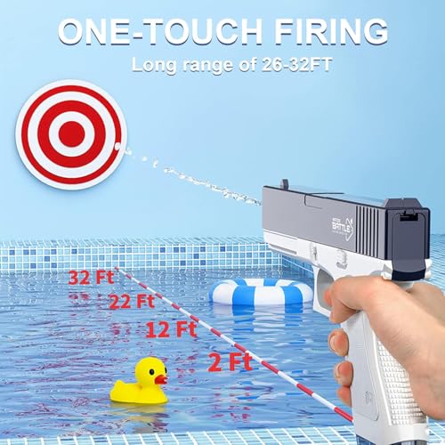 Image of Amitasha Automatic Water Gun Electric Water Pistol Toy for Kids Continuous Shooting Rechargeable Battery, Perfect for Holi Pichkari, Pool, Beach, Outdoor Water Summer Toy