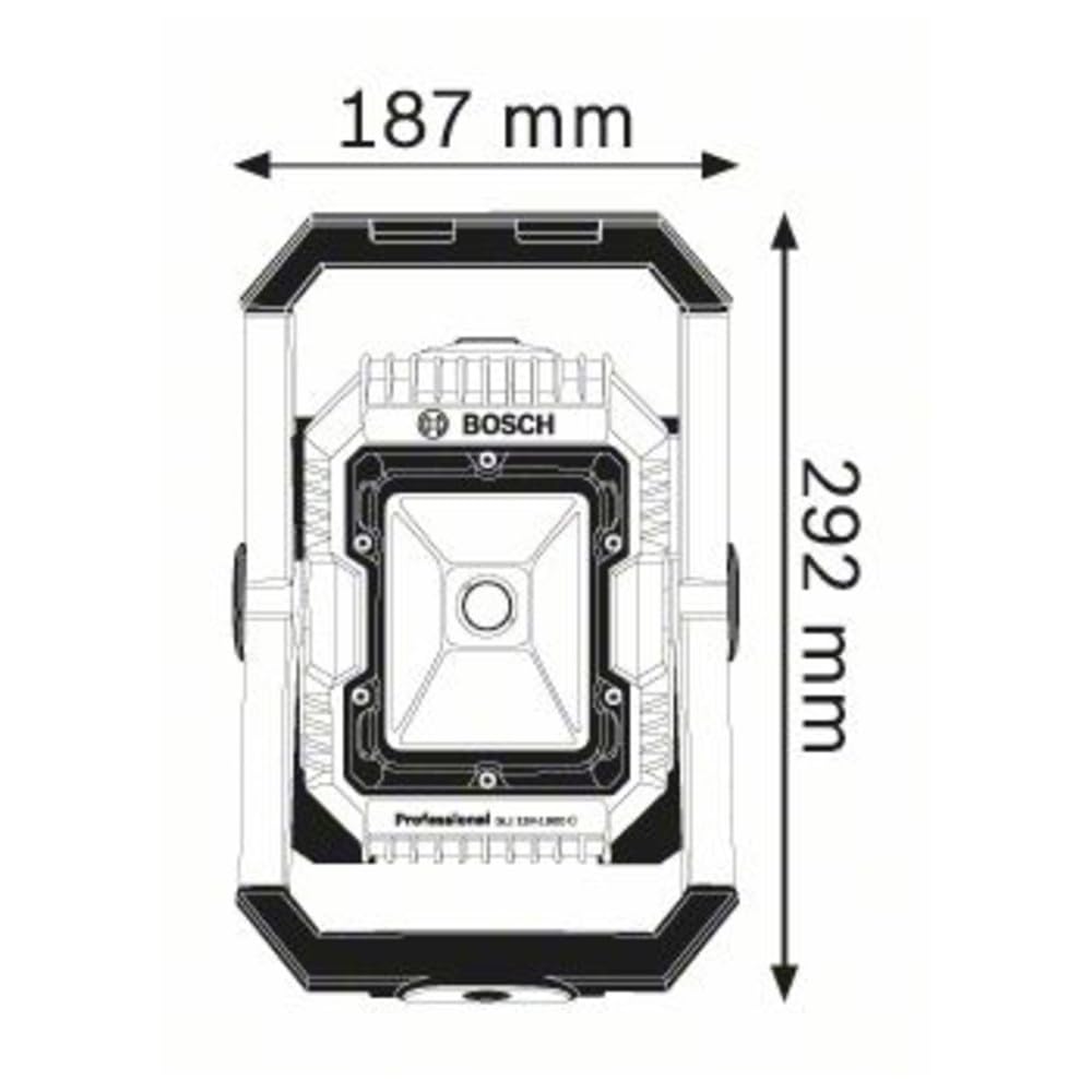 Bosch Professional 18V System Akku LED-Baustellenlampe GLI 18V-2200 C (max. Helligkeit 2200 Lumen, Connect Ready, ohne Akku/Ladegerät)