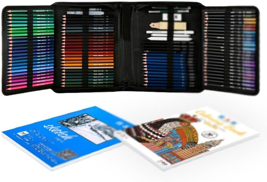 147 Pieces Coloured Pencils Drawing Set Water Soluble Oil Based Stationery