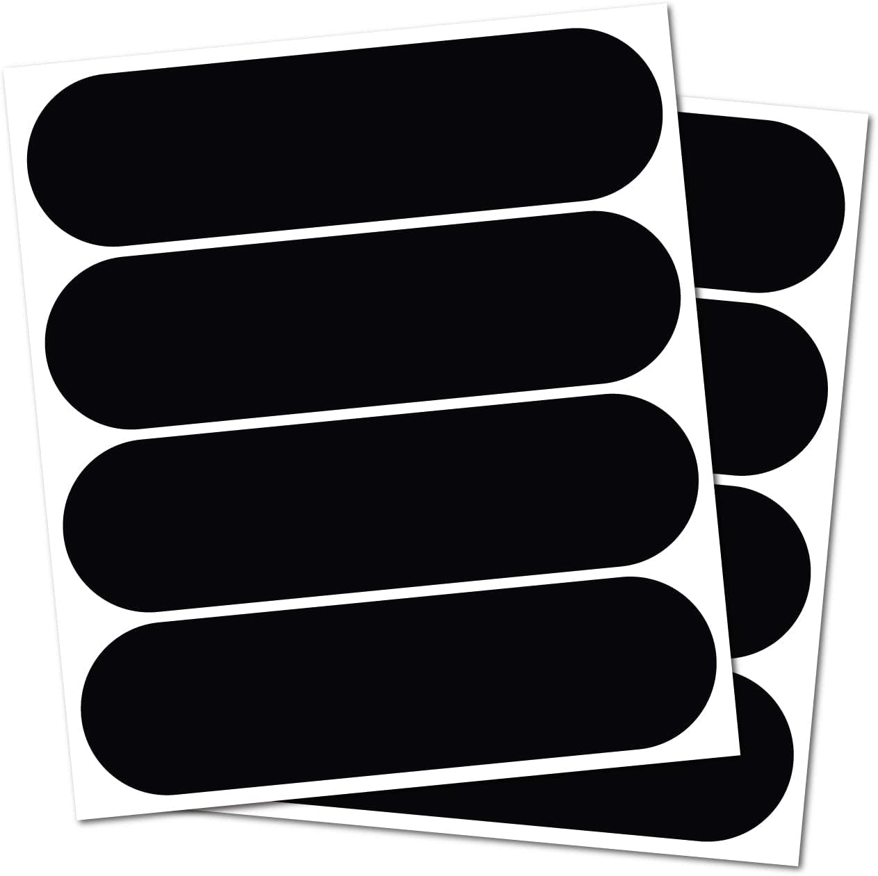 Éco STANDARD, (2 Pack) 4 retro reflective stickers kit, Night high visibility safety, Adhesive for Motorbike Helmet/Scooter/Bike/Stroller/Buggy/Toys, 8,5 x 2,3 cm, Black