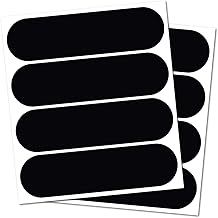 Éco STANDARD, (2 Pack) 4 retro reflective stickers kit, Night high visibility safety, Adhesive for Motorbike Helmet / Scooter / Bike / Stroller / Buggy / Toys, 8,5 x 2,3 cm, Black
