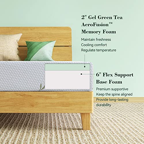 Vyfipt-Twin-Mattress-8-Inch-Green-Tea-Memory-Foam-Fiberglass-Free-Pressure-Reliving-Made-in-USA-Bamboo-Cover-CertiPUR-US-Certified-Bed-in-a-Box-Medium-Firm