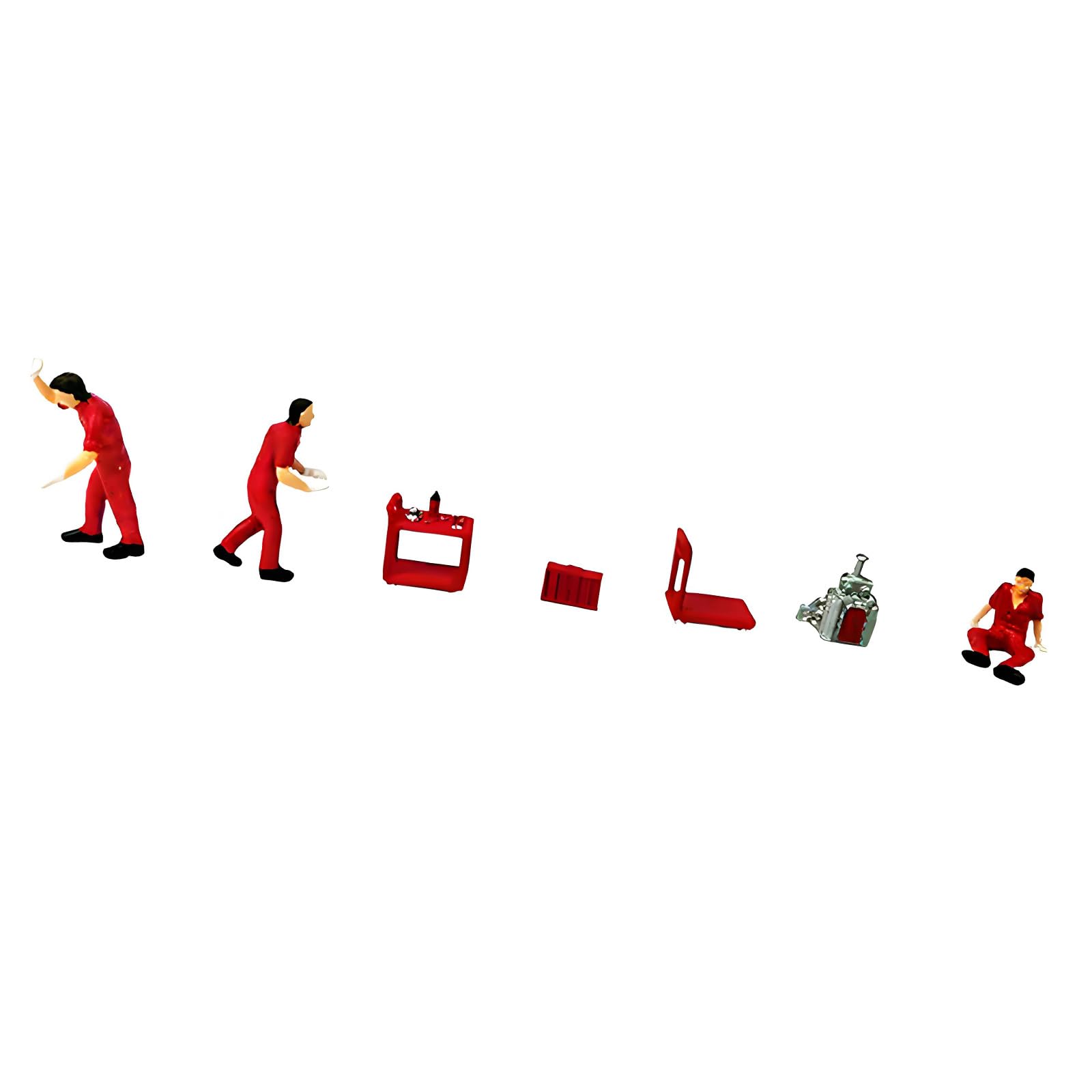 Ekoama 1/64 Scale Repair Worker Resin Figure Miniature Scene Figurines Perfect For Home Decoration And Miniature Displays