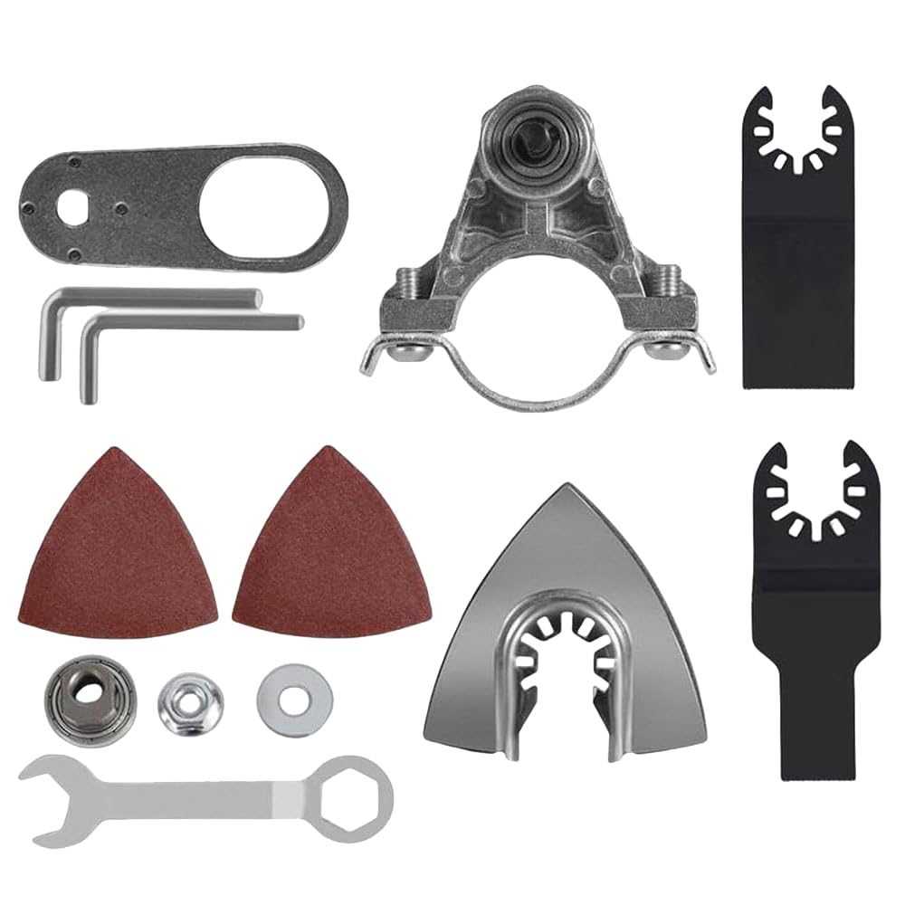 JZS Sanding Pad For Oscillating Tool,Converter Oscillating Multi Tool Adapter set Motor Tool Angle Grinder Conversion Oscillating Tool for Remove Grout,Grinding,Aluminum Alloy,115mm/125mm