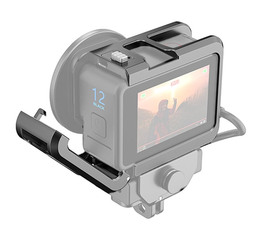 NovelGoal Metal Camera Protective Frame for Hero 13/12/10, Camera Cage Horizontal and Vertical Shooting Bezel Dual Cold Shoe Interface Camera Accessories