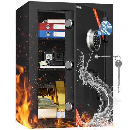 50-Cu-ft-60-Min-Fireproof-Safe-with-Fingerprint-4-8-Digital-PIN 5.0 Cu ft 60-Min Fireproof Safe with Fingerprint, 4-8 Digital PIN - Image 1